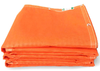 18x18 Scaffold Mesh Netting Orange Fireproof Pvc Coated Construction Protection