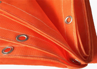 18x18 Scaffold Mesh Netting Orange Fireproof Pvc Coated Construction Protection